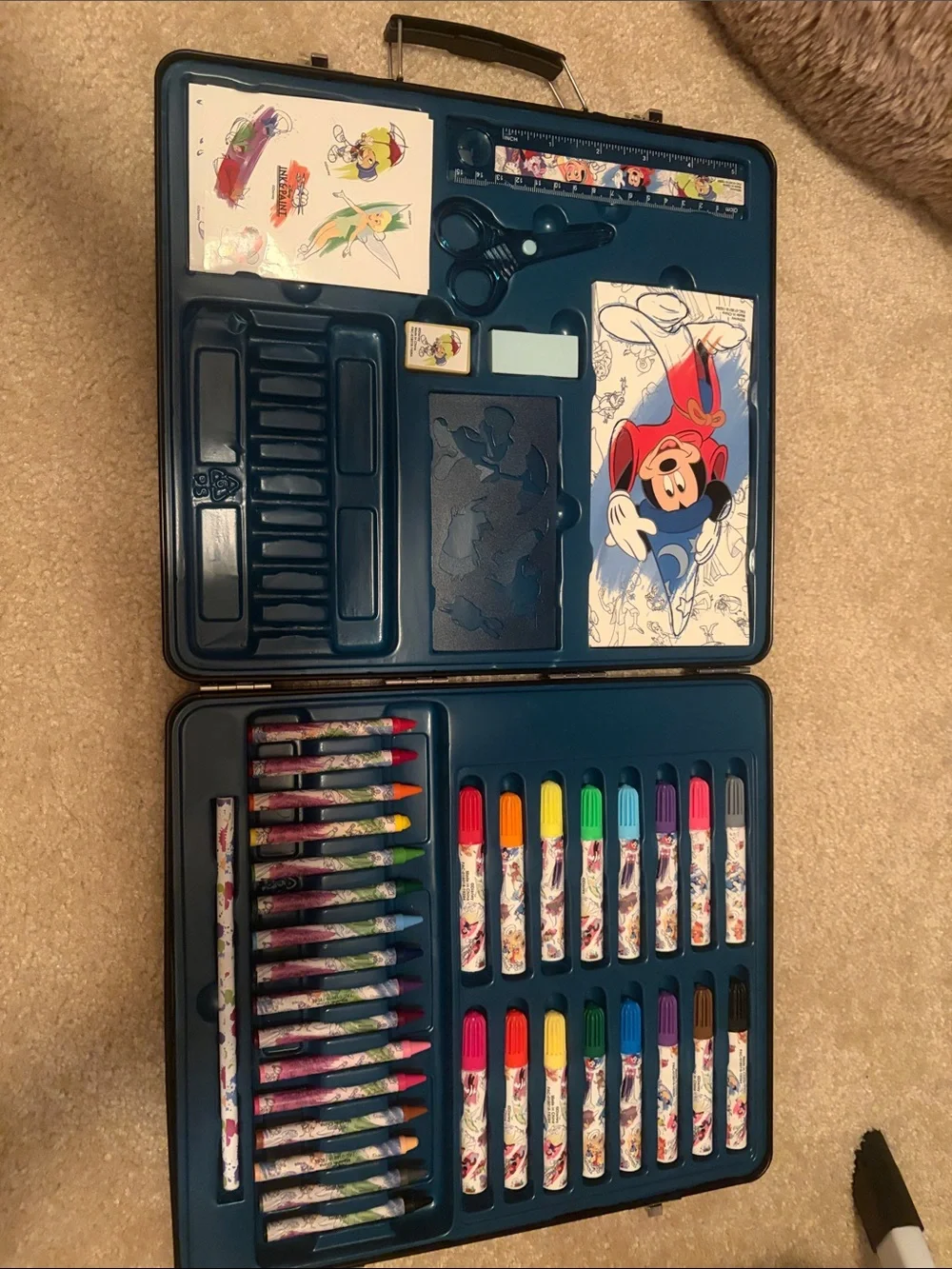 Disney Ink & Paint Tablet Case with Black Trim and Multicolor Artwork